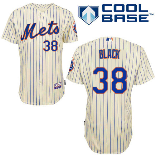 Vic Black #38 MLB Jersey-New York Mets Men's Authentic Home White Cool Base Baseball Jersey